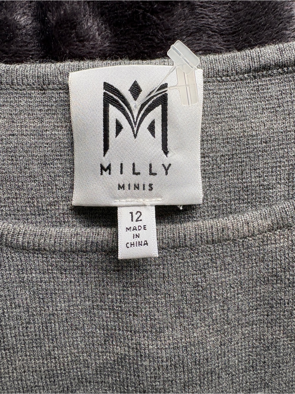 Milly Minis Gray Knit Kids Dress